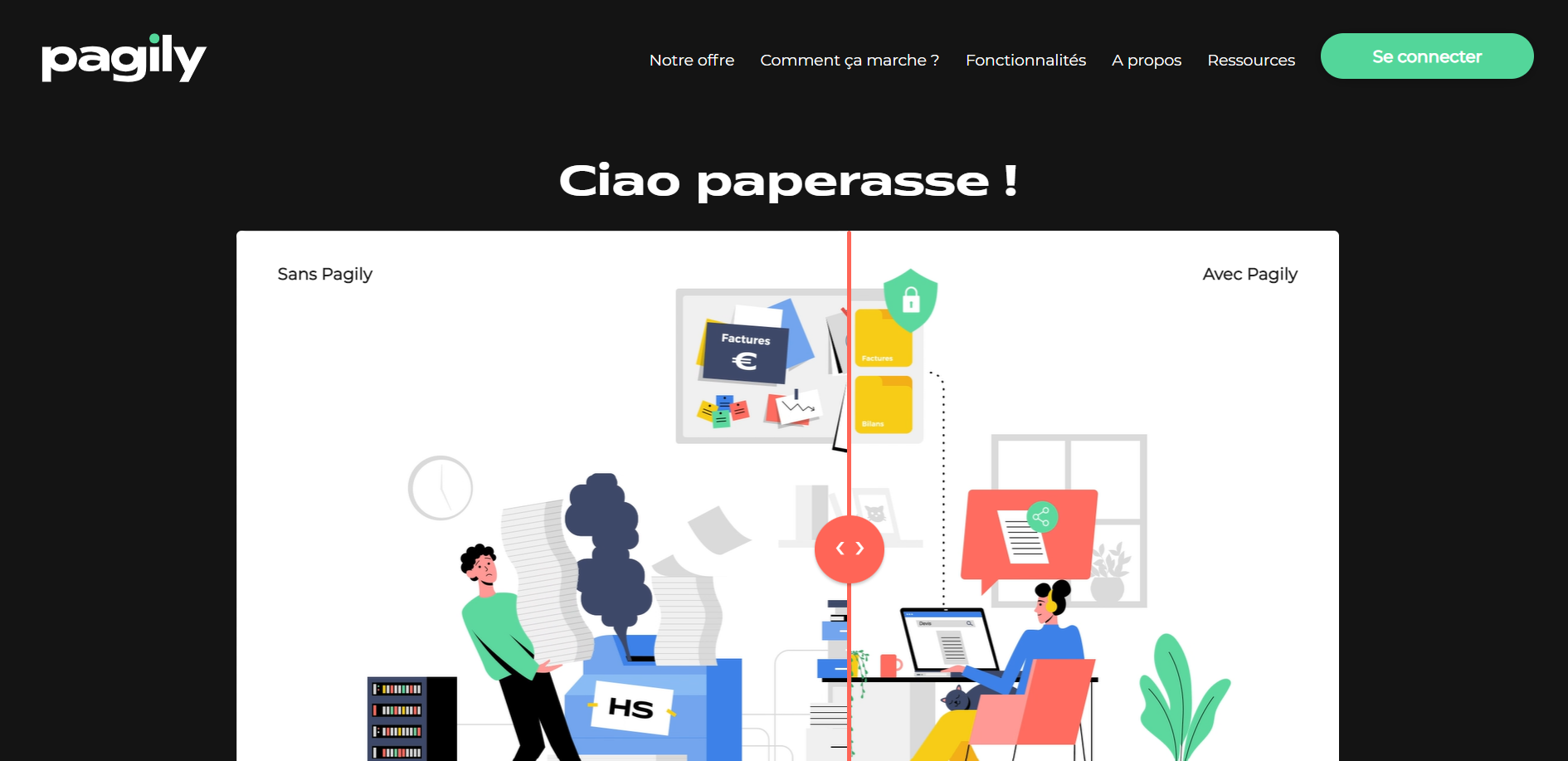screen homepage pagily